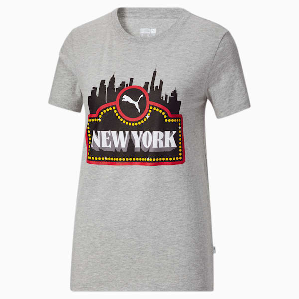 NYC Broadway Sign Women's Tee, Light Gray Heather, extralarge