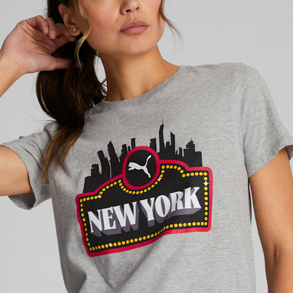 NYC Broadway Sign Women's Tee, Light Gray Heather, extralarge
