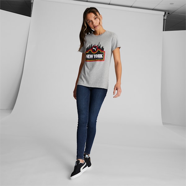 NYC Broadway Sign Women's Tee, Light Gray Heather, extralarge