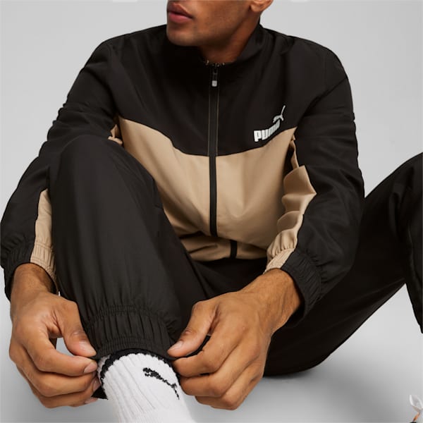 Men's Woven Tracksuit, Prairie Tan, extralarge-IND