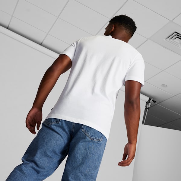 Playera para hombre Essentials Big Cat, PUMA White-For All Time Red, extralarge