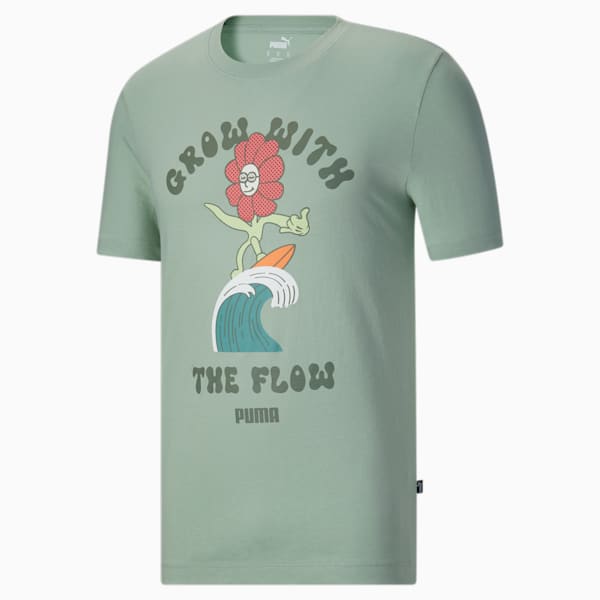 Grow with the Flow Men's Tee, Green Fog, extralarge