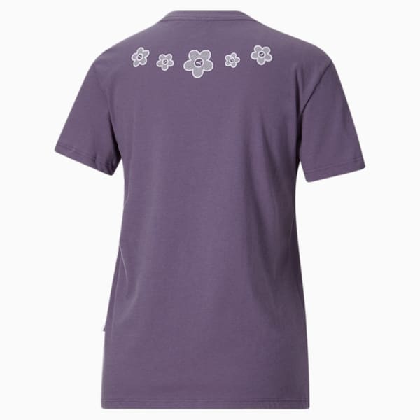 Flower Grow Women's Tee, Purple Charcoal, extralarge