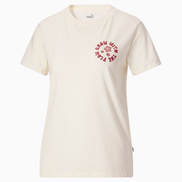 Camiseta Flower Grow para mujeres, Pristine, extragrande