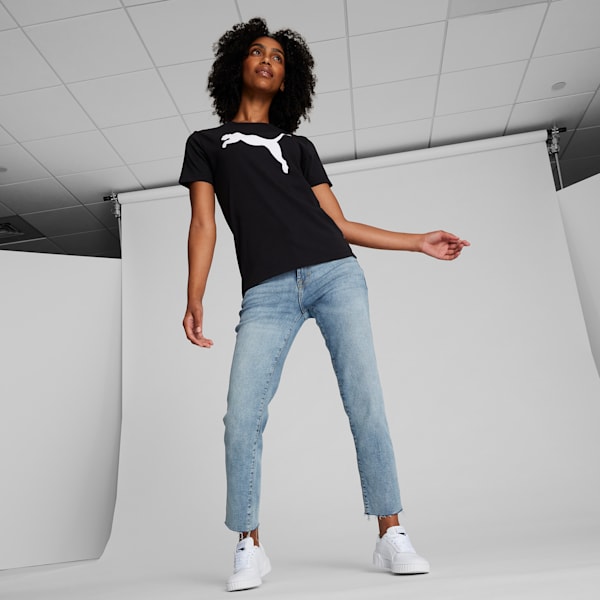 Sudadera con capucha para mujer Essentials Big Cat Logo, PUMA Black, extralarge