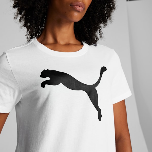 Essentials Big Cat Logo Women's Tee, PUMA White, extralarge