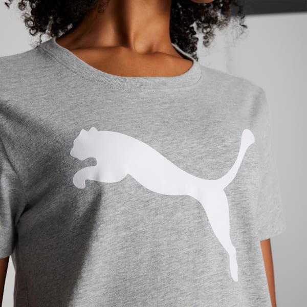 Essentials Big Cat Logo Women's Tee, Light Gray Heather, extralarge