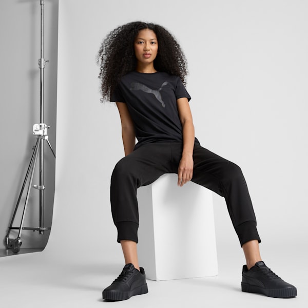 Essentials Big Cat Logo Women's Tee, PUMA Black-PUMA Black, extralarge