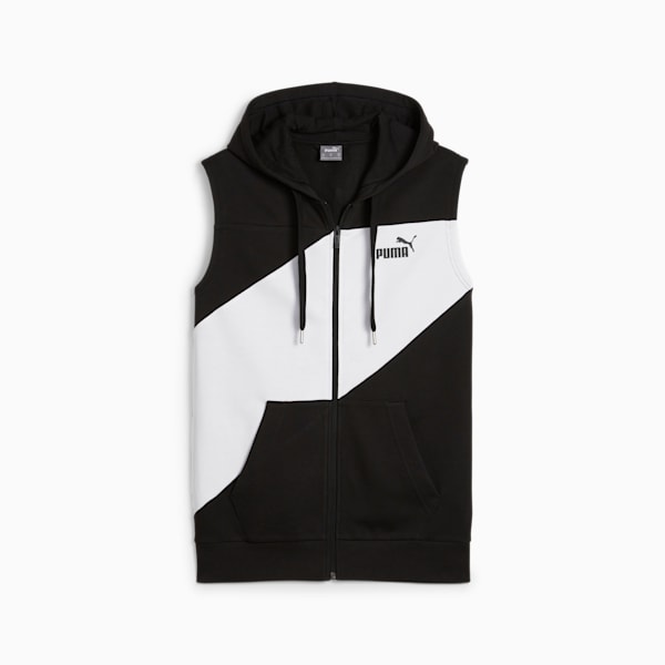 PUMA POWER Men's Sleeveless Hoodie, PUMA Black, extralarge