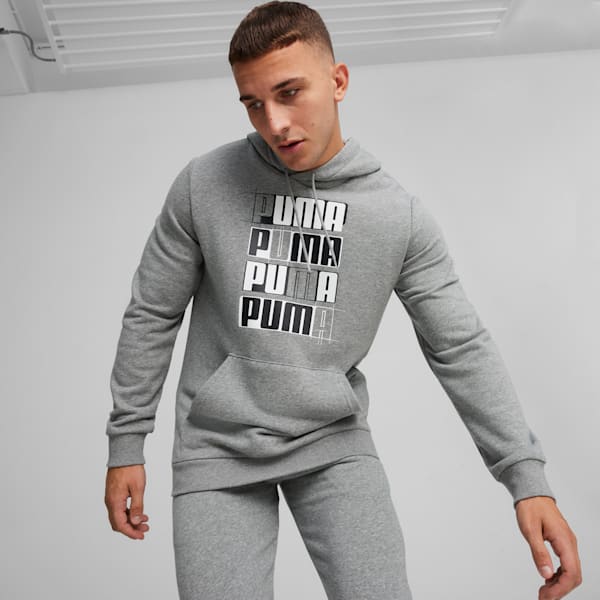 Chandail à capuche ESS+ LOGO LAB Homme, Medium Gray Heather, extralarge