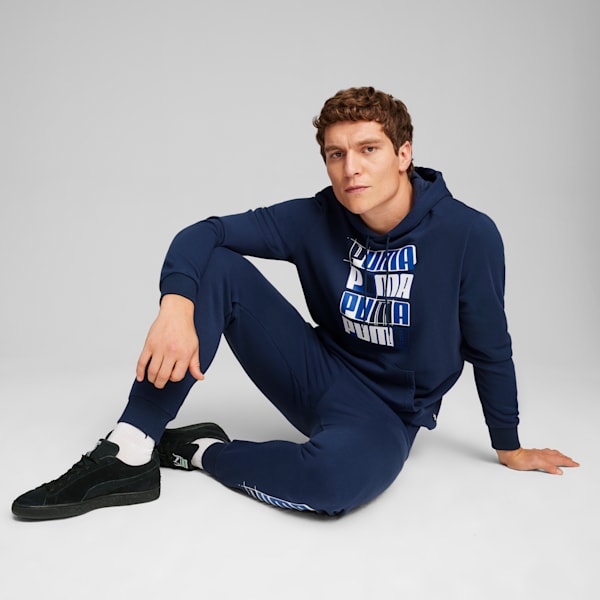 ESS+ LOGO LAB Men's Hoodie, Club Navy, extralarge