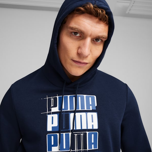 ESS+ LOGO LAB Men's Hoodie, Club Navy, extralarge