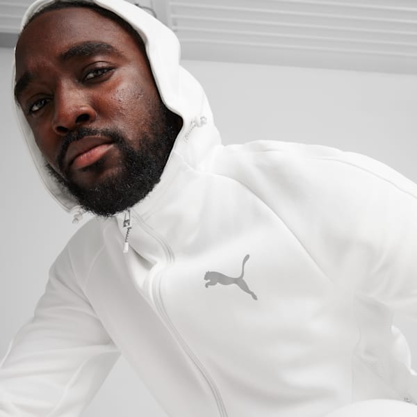 EVOSTRIPE Full-Zip Men's Hoodie, PUMA White, extralarge