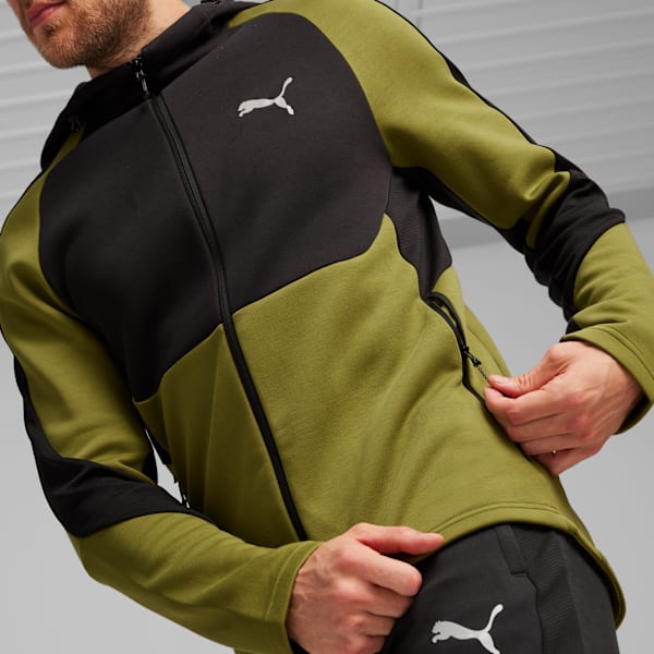 EVOSTRIPE Men's Full-Zip Hoodie, Olive Green, extralarge-GBR