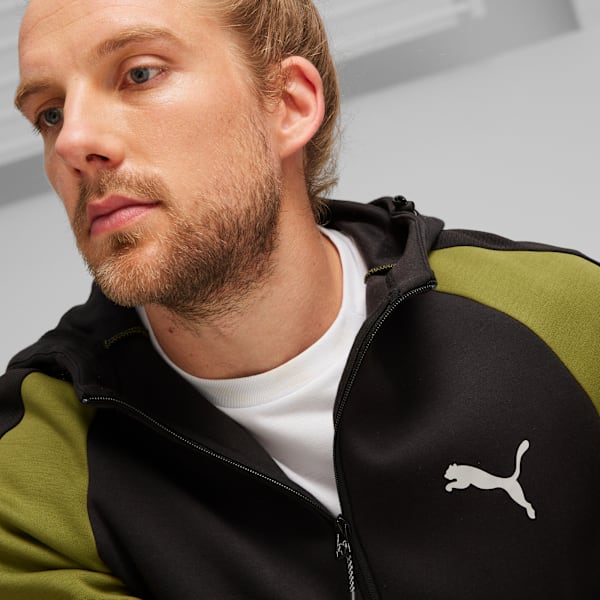 EVOSTRIPE Men's Full-Zip Hoodie, Olive Green, extralarge-GBR