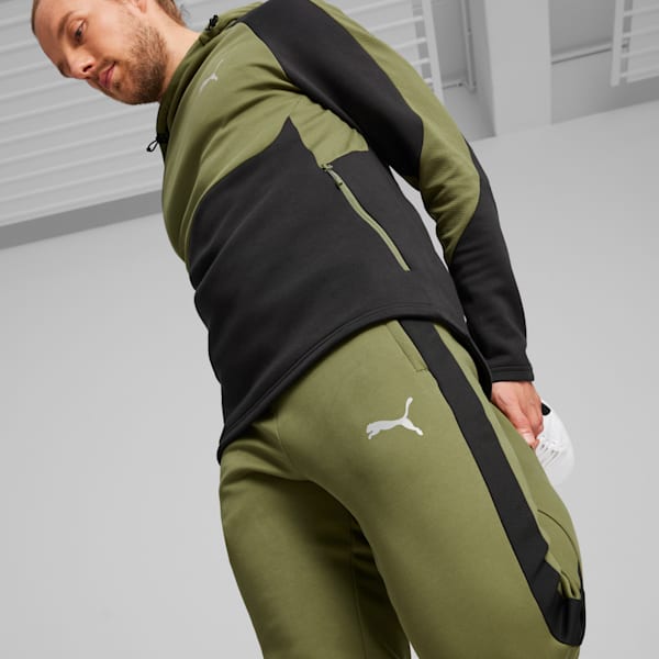 メンズ エヴォストライプ パンツ, Olive Green, extralarge-JPN