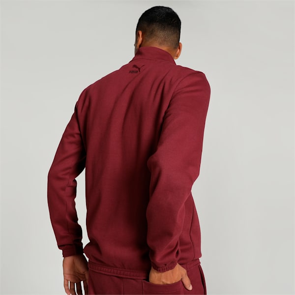 PUMA x one8 Half Zip Men's Jacket, Dark Jasper, extralarge-IND