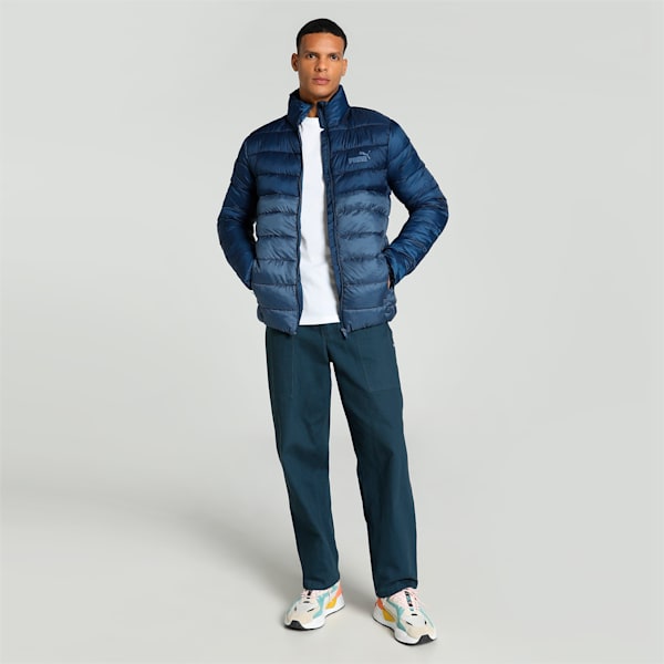 Men's Colorblock Padded Jacket, Parisian Blue, extralarge-IND