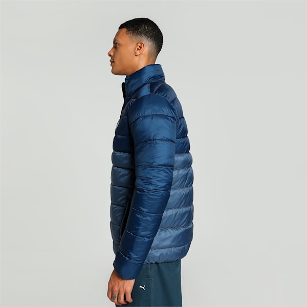 Men's Colorblock Padded Jacket, Parisian Blue, extralarge-IND