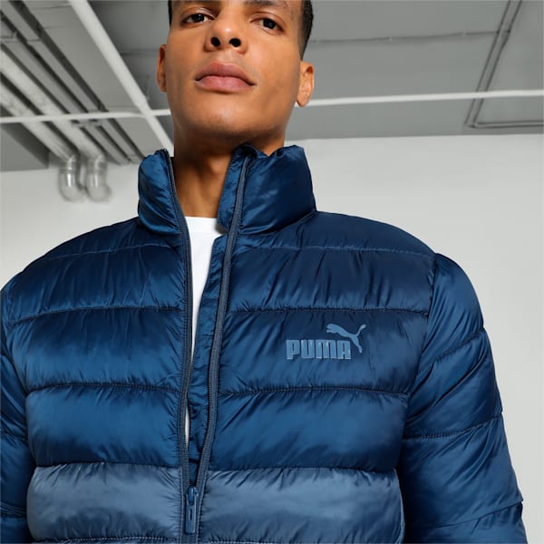 Men's Colorblock Padded Jacket, Parisian Blue, extralarge-IND