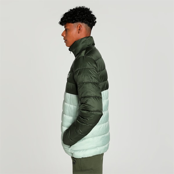 Men's Colorblock Padded Jacket, Myrtle, extralarge-IND