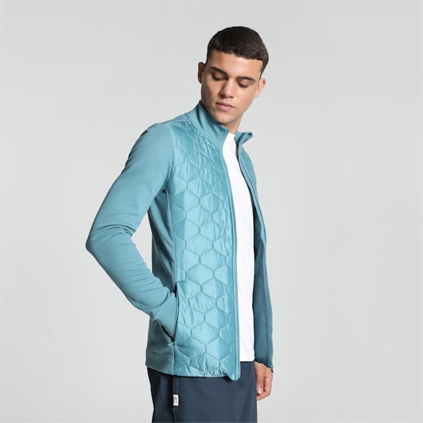 Men's Embossed Jacket, Bold Blue, extralarge-IND