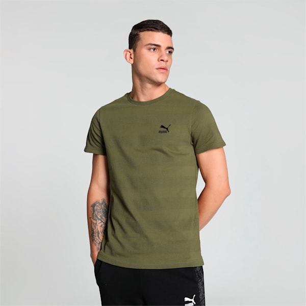 Classics Jacquard Men's T-shirt, Olive Drab, extralarge-IND