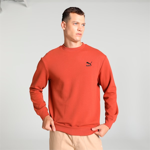 Classics Jacquard Men's Crew-Neck Sweatshirt, Apple Cider, extralarge-IND