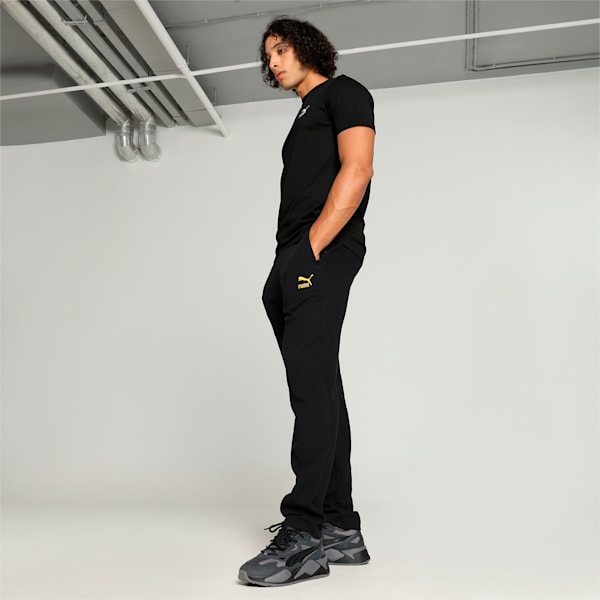 Classics Jacquard Men's Pants, PUMA Black--Cat, extralarge-IND