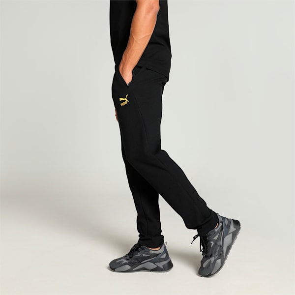 Classics Jacquard Men's Pants, PUMA Black--Cat, extralarge-IND