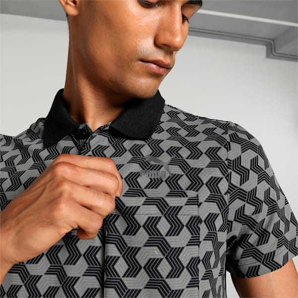 Classics Utility Printed Men's Polo, PUMA Black, extralarge-IND