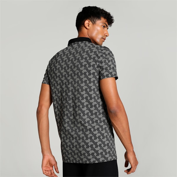 Classics Utility Printed Men's Polo, PUMA Black, extralarge-IND