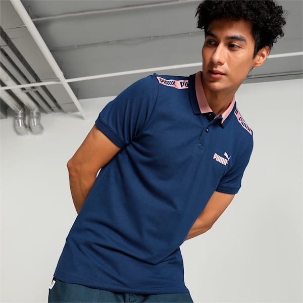 Classics Modern Men's Slim Fit Tipping Polo, Parisian Blue, extralarge-IND