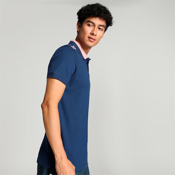 Classics Modern Men's Slim Fit Tipping Polo, Parisian Blue, extralarge-IND