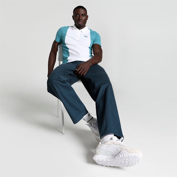 Elevated Colorblock Men's Slim Fit Polo, PUMA White, extralarge-IND