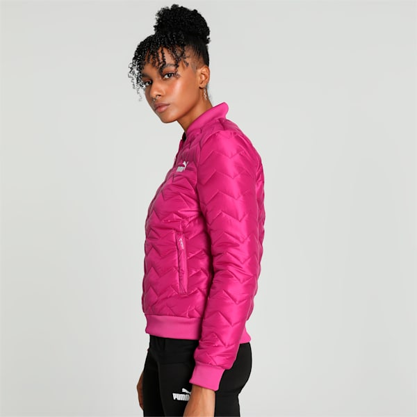 Women's Woven Bomber Jacket, Pinktastic, extralarge-IND