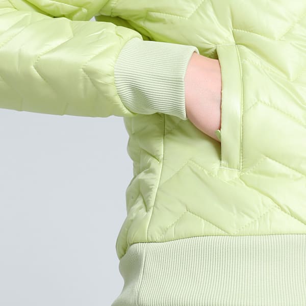 Women's Woven Bomber Jacket, Pistachio Green, extralarge-IND