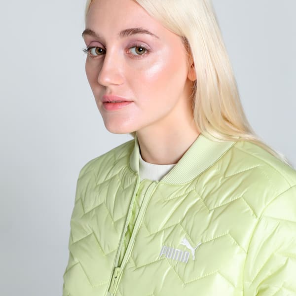 Women's Woven Bomber Jacket, Pistachio Green, extralarge-IND