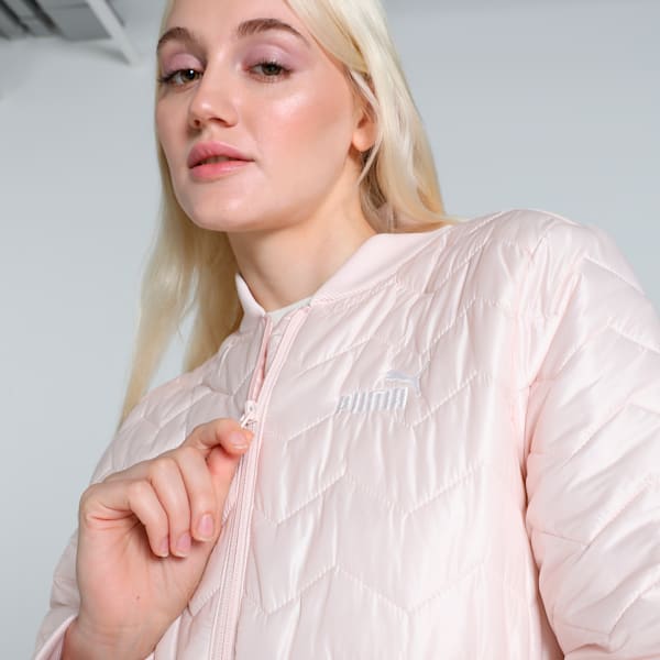 Women's Woven Bomber Jacket, Island Pink, extralarge-IND
