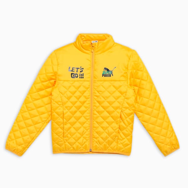 Super Boy's Padded Jacket, Yellow Sizzle, extralarge-IND