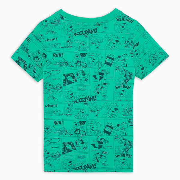 Super PUMA Printed Boy's Tee, Grassy Green, extralarge-IND
