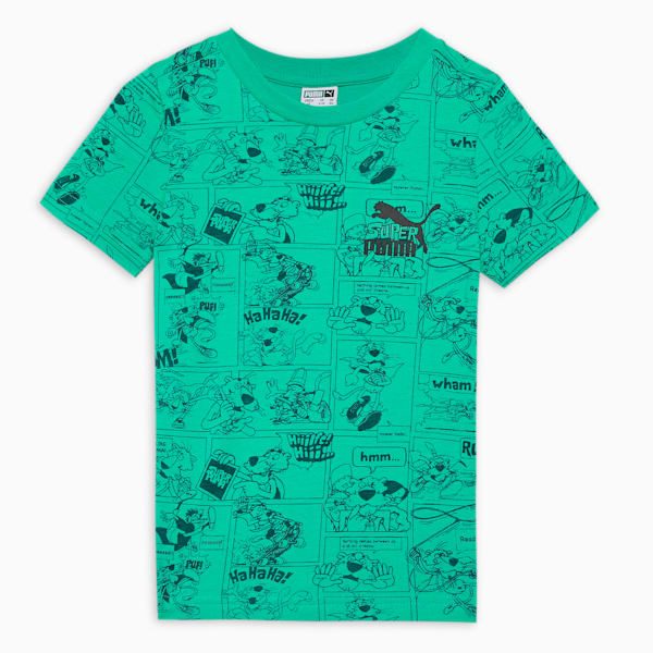 Super PUMA Printed Boy's Tee, Grassy Green, extralarge-IND
