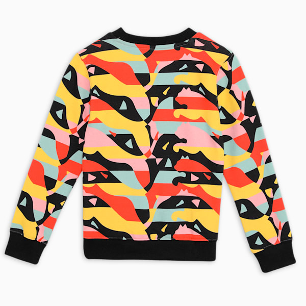 Worldwide Printed Boy's Sweatshirt, PUMA Black, extralarge-IND