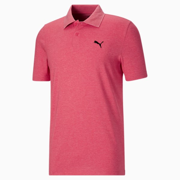 ESS Heather Small Logo Men's Polo, For All Time Red Heather, extralarge