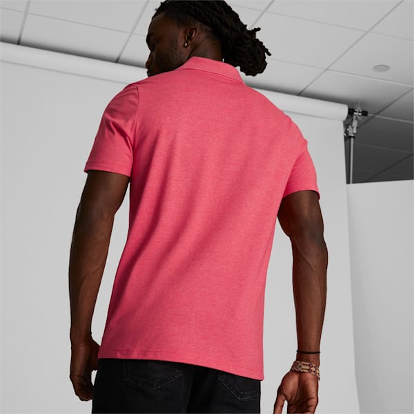 ESS Heather Small Logo Men's Polo, For All Time Red Heather, extralarge