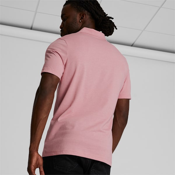 ESS Heather Small Logo Men's Polo, Future Pink Heather, extralarge