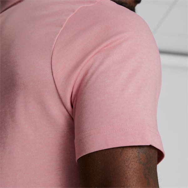 ESS Heather Small Logo Men's Polo, Future Pink Heather, extralarge