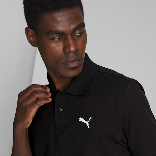 Essential Pique Men's Polo, PUMA Black, extralarge