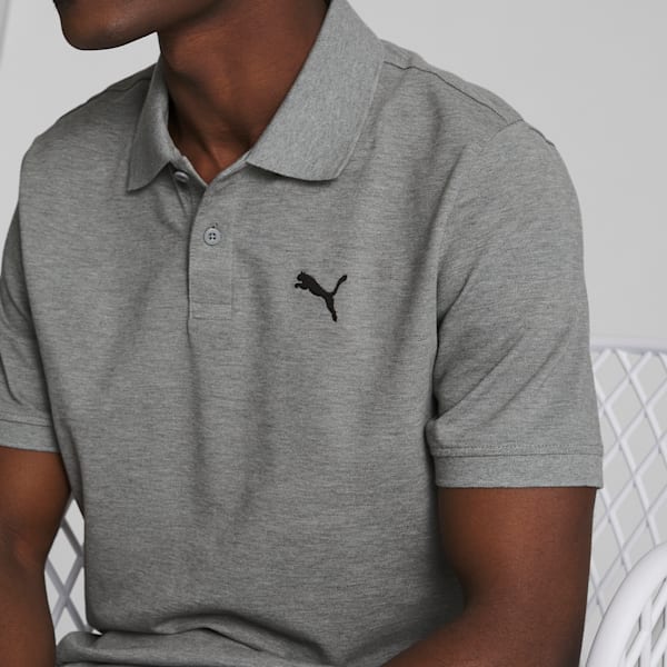 Polo Essential Pique Homme, Medium Gray Heather, extralarge