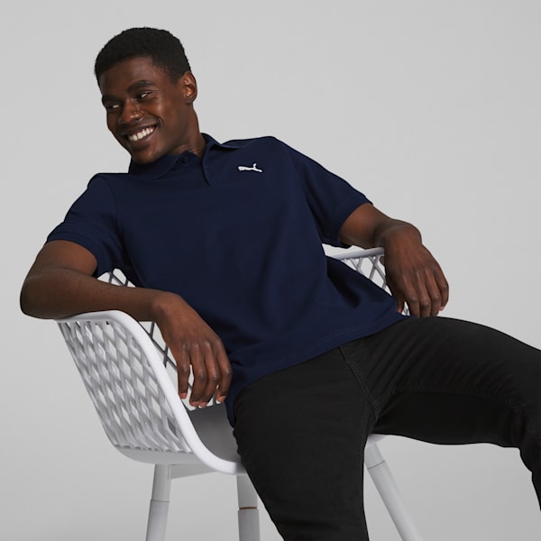 Essential Pique Men's Polo, PUMA Navy, extralarge